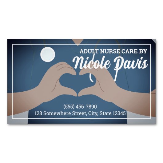 ナース開業医RN マグネット名刺 (正面)