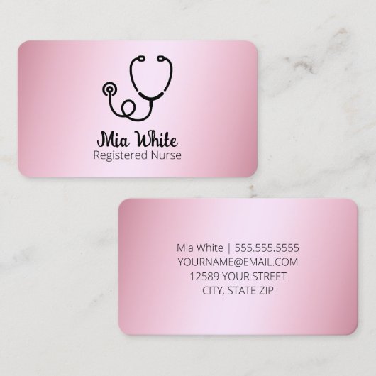 ナース開業医RN 名刺 (正面/裏面)