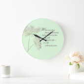 ナース開業医Touchがワイルドフラワーに住む ラージ壁時計 (ホーム)