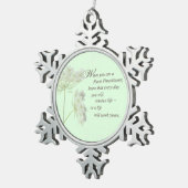 ナース開業医Touchライフワイルドフラワー スノーフレークピューターオーナメント (右)