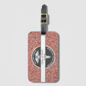 ナース開業者バラ金ゴールドパーソナライズされたグリッター ラゲッジタグ (正面縦)