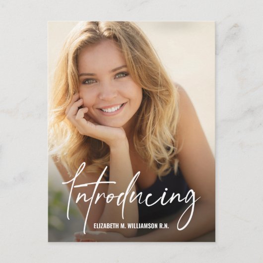 ナース院生の写真カスタム紹介 案内ポストカード (正面)