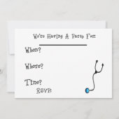 ナース除却パーティの招待状 招待状 (裏面)