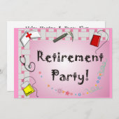 ナース除却パーティの招待状 招待状 (正面/裏面)