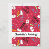 ナース除·売却パーティーお祝い赤 招待状 (正面)