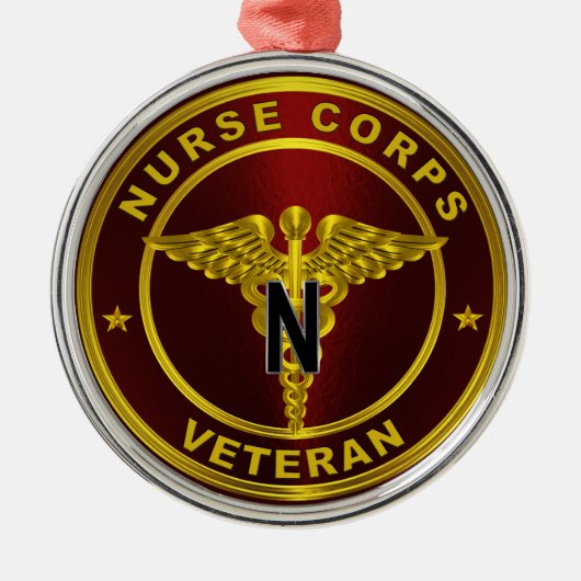ナース隊退役軍人クリスマス メタルオーナメント (正面)