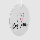 ナース静脈アクリルオーナメント、円 オーナメント (正面)