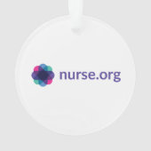 ナース静脈アクリルオーナメント、円 オーナメント (裏面)