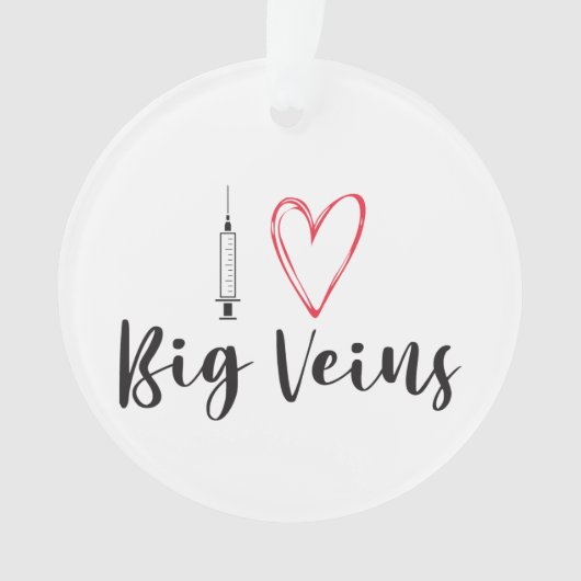 ナース静脈アクリルオーナメント、円 オーナメント (正面)