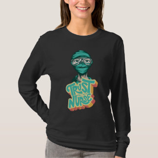 ナース顔マスク引用文 Tシャツ
