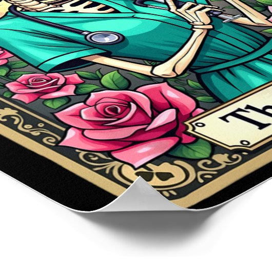 ナース骨格タロットカーおもしろいド看護ナースRn L ポスター (角)