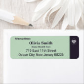 ナース高齢者気にの文字とロゴの返却ラベル ラベル (インサイチュ)