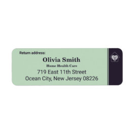 ナース高齢者気にの文字とロゴの返却ラベル ラベル