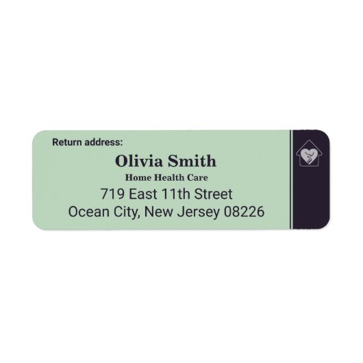 ナース高齢者気にの文字とロゴの返却ラベル ラベル (正面)