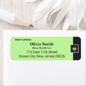 ナース高齢者気にの文字とロゴの返却ラベル ラベル (インサイチュ)