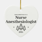ナース麻酔専門医初めてのクリスマス セラミックオーナメント (裏面)