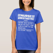 ナース麻酔専門名詞看護専門医おもしろい Tシャツ (正面)