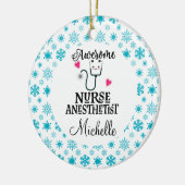 ナース麻酔科カスタム者ギフト セラミックオーナメント (左)