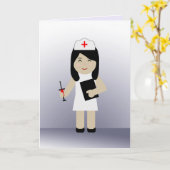 ナース2グリーティングカード カード (黄色い花)