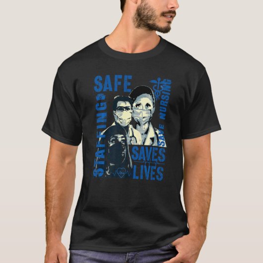 ナース2022年3月ナースサポートの安全人材救 Tシャツ (正面)