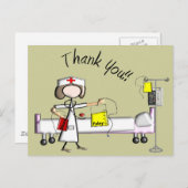 ナース「ありがとう」プレゼント ポストカード (正面/裏面)