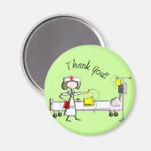 ナース「ありがとう」プレゼント マグネット (正面/裏面)