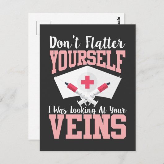 ナース-お前の静脈を見ていたのに、おべっかを使うな ポストカード (正面/裏面)