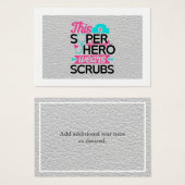 ナース – このスーパーヒーローはスクラブを着用 – 名前を追加 (正面&裏面)