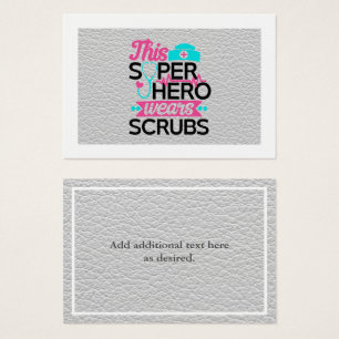 ナース – このスーパーヒーローはスクラブを着用 – 名前を追加