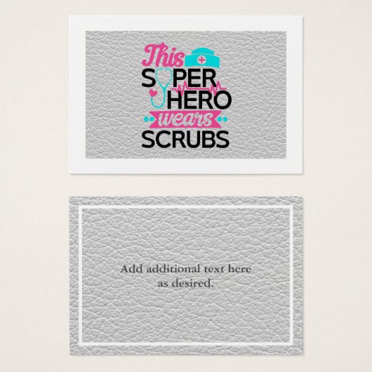 ナース – このスーパーヒーローはスクラブを着用 – 名前を追加 (正面&裏面)