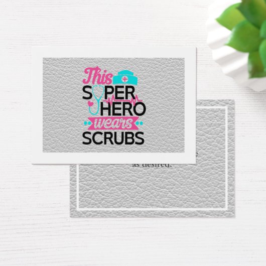 ナース – このスーパーヒーローはスクラブを着用 – 名前を追加 (デスク)