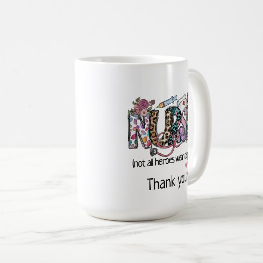 ナース「すべてのヒーローではない衣服キャッ感謝していプ」 コーヒーマグカップ (正面右)