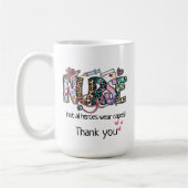 ナース「すべてのヒーローではない衣服キャッ感謝していプ」 コーヒーマグカップ (左)