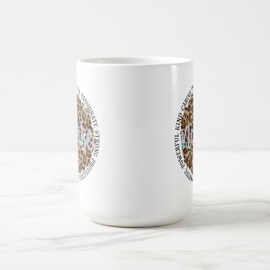 "ナース" & インスパイアの特徴 – Leopard Print コーヒーマグカップ (中央)