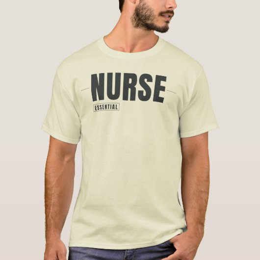 ナース エッセンシャル | モダン ナーシング デザイン Tシャツ (正面)