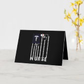 ナース ギフト | ナース アメリカ国旗 ナース好き カード (黄色い花)