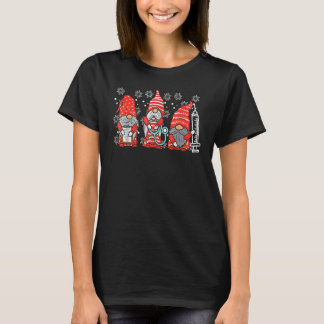 ナース クリスマス グノーム かわいい ナース Xmas パジャマ PJ Tシャツ