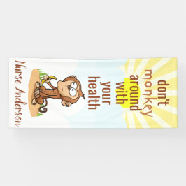 ナース、サルの健康をのまわりにやるなパーソナライズされた; 横断幕