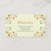 ナース – シック自然 スタイリッシュ 名刺 (裏面)