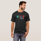 ナース・スクルー・ウォーターコル・ラブ・ハート・聴診器R Tシャツ (正面フル)