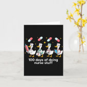 ナース スケルトン 新年クルー 2026 面白い エル ICU パーティー カード (黄色い花)