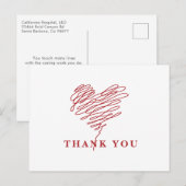 ナース ハート シンボル サンクス ポストカード (正面/裏面)