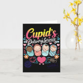 ナース・バレンタインの赤ちゃん配達サービス 労働と カード (黄色い花)