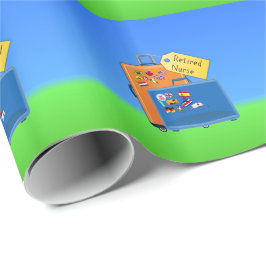 ナース、パッ退職したクアップ、準備完了 ラッピングペーパー