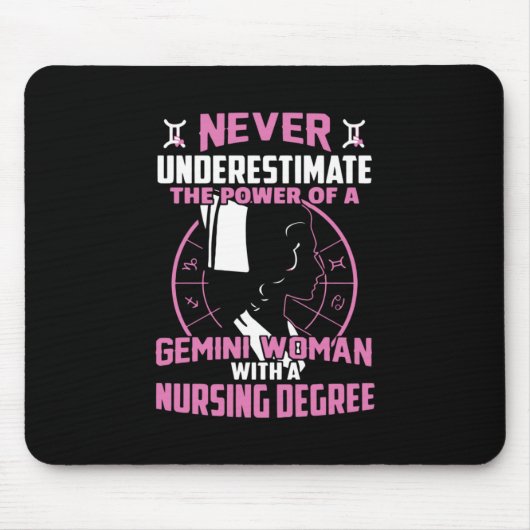 ナース |パワーを過小評価しない マウスパッド (正面)
