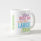 ナース·パーソナライおもしろいズ·ナース·ビッグ·マグ·ナーシング ジャンボコーヒーマグカップ (正面右)