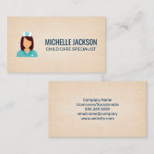 ナース | ヘルス気にプロフェッショナルアイコン 予約カード (正面/裏面)