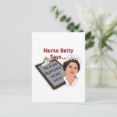 ナース・ベティは言う、「大きな女の子のパンツをはいて。 ポストカード (スタンド正面)