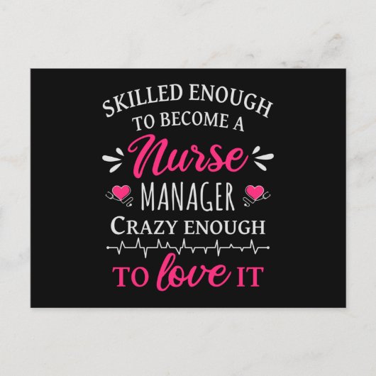 ナース・マネージャになるほど熟練している ポストカード (正面)