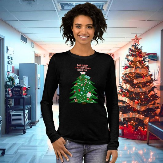ナース メリークリスマスツリー トライブレンドＴシャツ